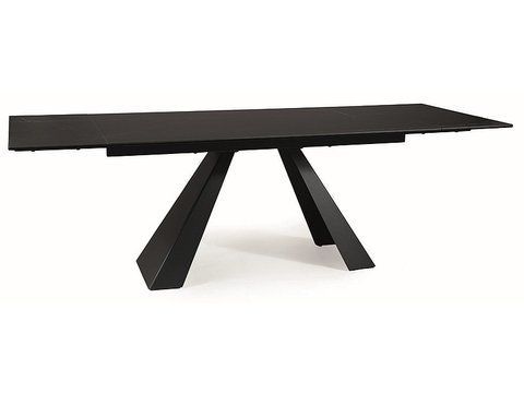Стіл Розкладний SALVADORE CERAMIC 160(240)X90 Signal SAHARA NOIR / Чорний Мат фотографія