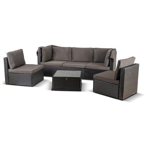 Комплект садовой мебели MEBEL ELITE CALIENTE Черный/коричневый