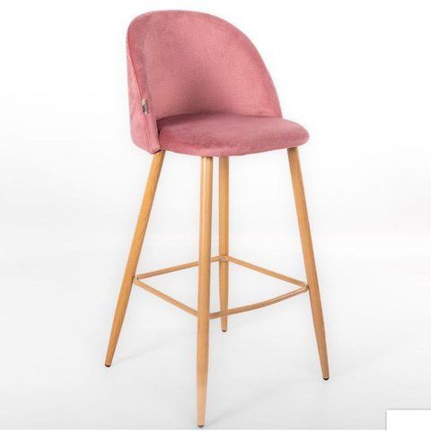 Барный стул Bellini Velvet AMF Розовый фотография