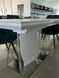 Стіл розкладний DETROIT CERAMIC Intarsio 140(180)x80 Білий Ефект Мармуру