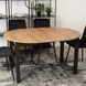 Стіл розкладний круглий MEBEL ELITE JAMES 102(222)х102 см Дуб крафт