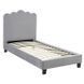 Ліжко MEBEL ELITE CRATER Velvet 90x200 см Сірий