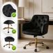 Стул офисный поворотный бархатный MEBEL ELITE KONOR Velvet Черный/золото