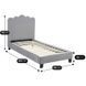 Ліжко MEBEL ELITE CRATER Velvet 90x200 см Сірий