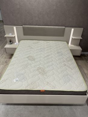 Кровать (каркас) Perfect Home Даст / Dast 160 с прикроватными тумбами и мягким изголовьем Беж фотография