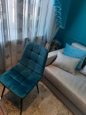 Стілець MILA Velvet Signal Бірюзовий фотографія