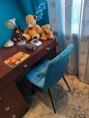 Стілець MILA Velvet Signal Бірюзовий фотографія
