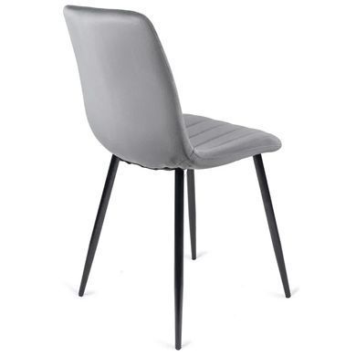 Стілець оксамитовий MEBEL ELITE IBIS Velvet, Сірий фотографія