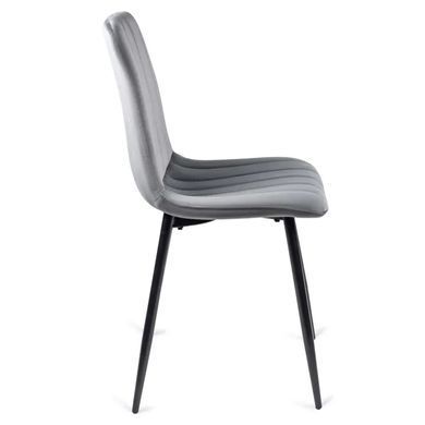 Стілець оксамитовий MEBEL ELITE IBIS Velvet, Сірий фотографія