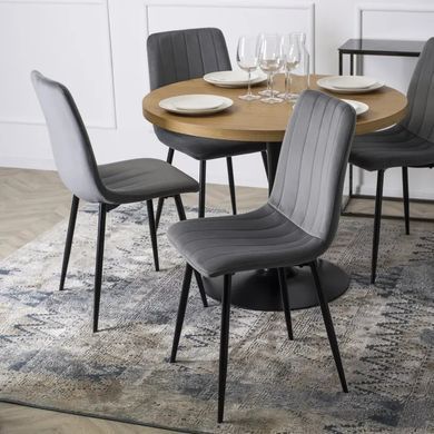 Стілець оксамитовий MEBEL ELITE IBIS Velvet, Сірий фотографія