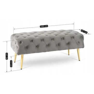 Лава бархатная MEBEL ELITE VERA Velvet Серый фотография