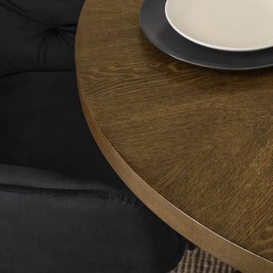 Стол круглый MEBEL ELITE LINO 100 см Орех / черный фотография