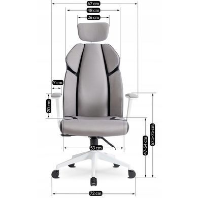 Стілець офісний поворотний MEBEL ELITE DUNCAN Сірий фотографія