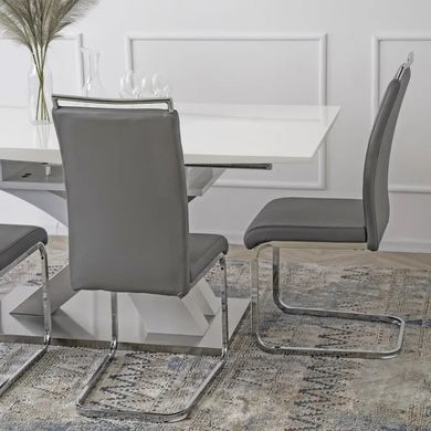 Стілець MEBEL ELITE LOCA, екошкіра Сірий фотографія