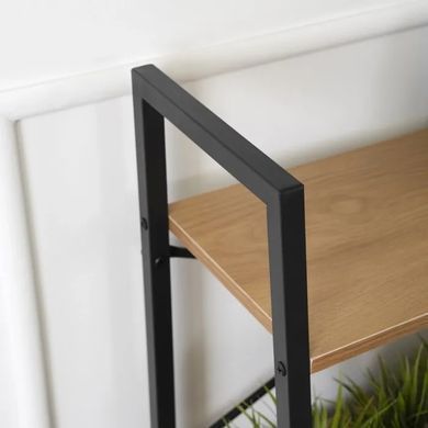 Стелаж MEBEL ELITE VIOR Золотий дуб / Чорний фотографія