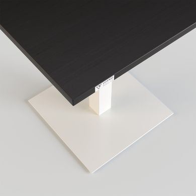 Стіл Tetra light 70 х 70 Lovko білий метал / чорне ДСП (текстура) фотографія
