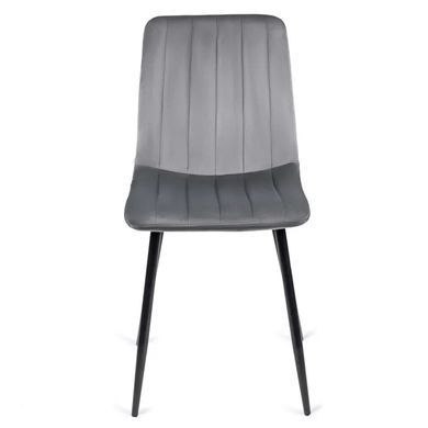 Стілець оксамитовий MEBEL ELITE IBIS Velvet, Сірий фотографія