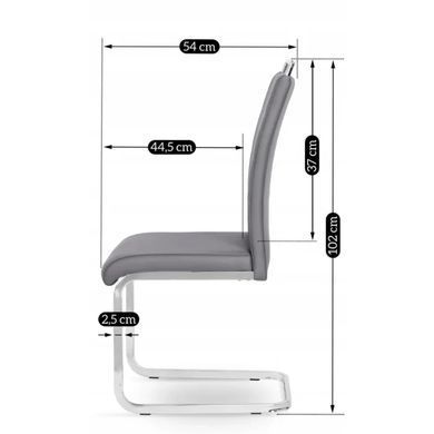 Стілець MEBEL ELITE LOCA, екошкіра Сірий фотографія