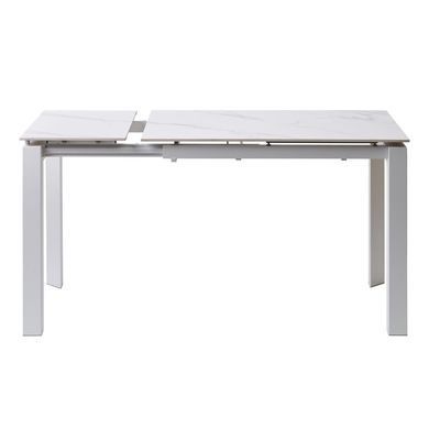 Стіл Обідній BRIGHT WHITE MARBLE Concepto 102/142x70 Кераміка Білий Мармур фотографія