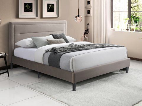 Кровать MALAGA Velvet Signal 160х200 Беж фотография