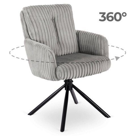 Стілець поворотний MEBEL ELITE JUNE Сірий фотографія