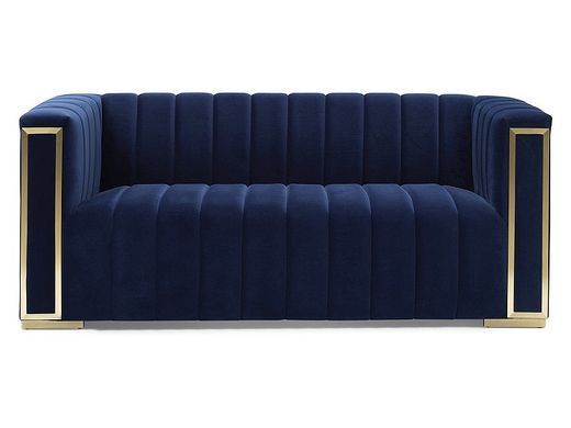 Софа VOGUE Velvet 2 Signal Темно-синий фотография