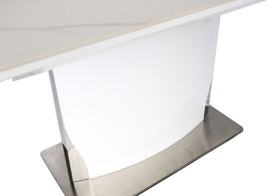 Стол раскладной DETROIT CERAMIC Intarsio 160(200)x90 Белый Эффект Мрамора фотография