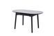 Стіл розкладний TM-85 VETRO 110(140)x75 Білий Мармур / Чорний