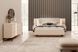 Кровать (каркас) Perfect Home Даст / Dast 160 с прикроватными тумбами и мягким изголовьем Беж