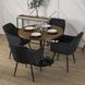 Стол круглый MEBEL ELITE LINO 100 см Орех / черный