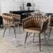 Стілець оксамитовий MEBEL ELITE SORELLA Velvet Бежевий / хром