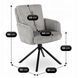 Стілець поворотний MEBEL ELITE JUNE Сірий