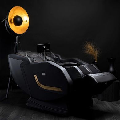 Массажное кресло MEBEL ELITE PX PRO MAX экокожа черный фотография