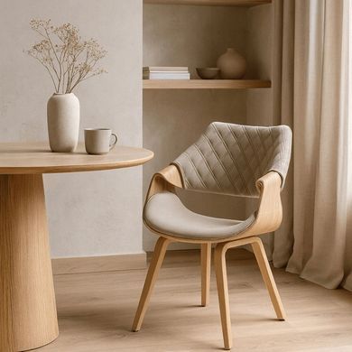 Стул бархатный MEBEL ELITE LUISE Velvet Беж фотография