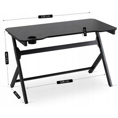 Письмовий стіл MEBEL ELITE BLECK 120 см Чорний фотографія