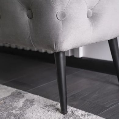 Лава оксамитова MEBEL ELITE VERA 2 Velvet Сірий фотографія