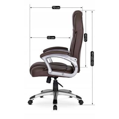 Стул офисный поворотный MEBEL ELITE BARNI экокожа Коричневый фотография