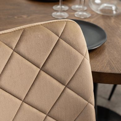 Стілець оксамитовий MEBEL ELITE FORIS Velvet Бежевий фотографія
