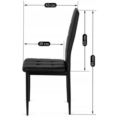 Стілець MEBEL ELITE TEX 2, екошкіра: чорний фотографія