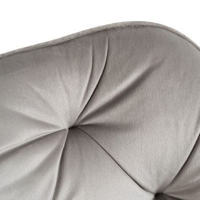 Стул офисный поворотный бархатный MEBEL ELITE KONOR Velvet Серый/золото фотография