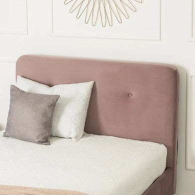Ліжко оксамитове MEBEL ELITE MIKEL Velvet 120x200см Рожевий фотографія