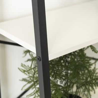 Стеллаж MEBEL ELITE VIOR белый / черный фотография