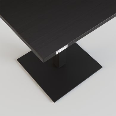 Стіл Tetra light 70 х 70 Lovko чорний метал / чорне ДСП (текстура) фотографія