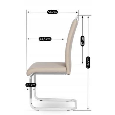 Стул MEBEL ELITE LOCA, экокожа Бежевый фотография