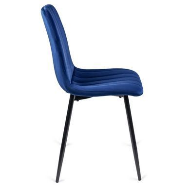 Стілець оксамитовий MEBEL ELITE IBIS Velvet, Темно-синій фотографія