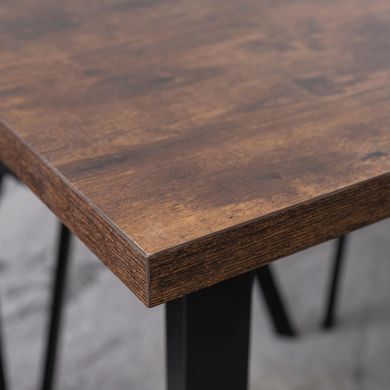 Стол MEBEL ELITE GLOS 135х80 см Дуб Рустик / Черный фотография
