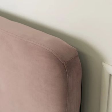 Ліжко оксамитове MEBEL ELITE MIKEL Velvet 120x200см Рожевий фотографія