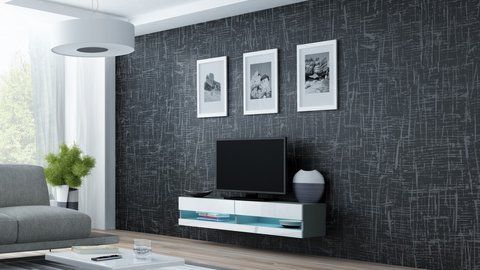 ТВ Тумба VIGO RTV Cama 140 New Серый Мат / Белый Глянец фотография