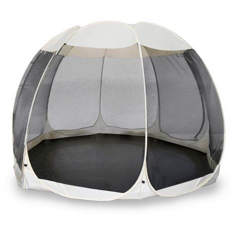 Садовая беседка с москитной сеткой Mebel Elit CAMA 354 см Бежевый/черный