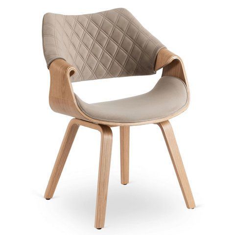Стул бархатный MEBEL ELITE LUISE Velvet Беж фотография